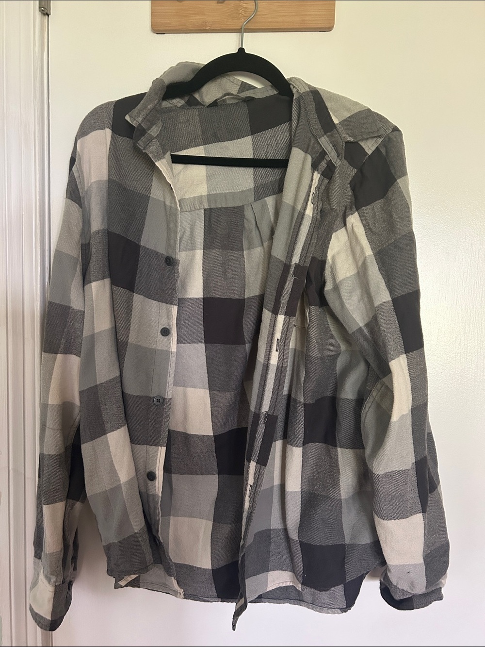 Alpine Gray and White Plaid Button-Down Shirt